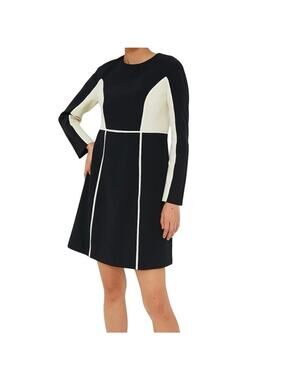 Tuckernuck Black and White Long-Sleeve Mini Dress